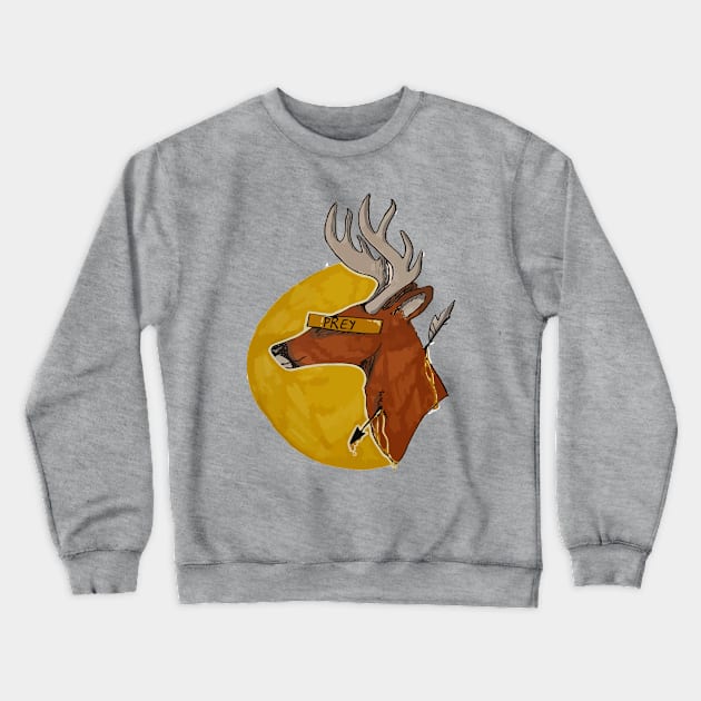 Fine line between hunter and hunted Crewneck Sweatshirt by jennlie